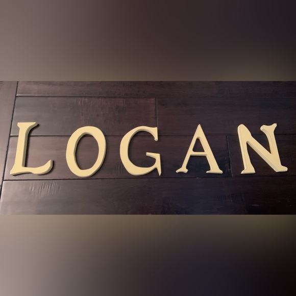 Baby Room Wall Letters Spelling L O G A N. - Picture 1 of 4